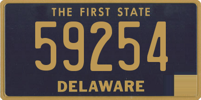 DE license plate 59254