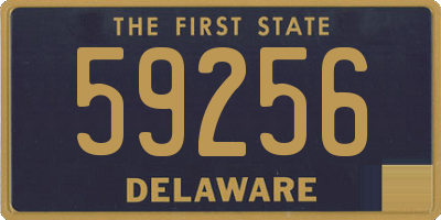 DE license plate 59256