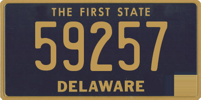 DE license plate 59257