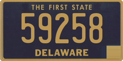 DE license plate 59258