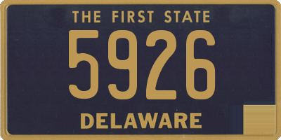 DE license plate 5926