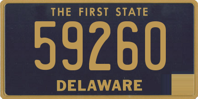 DE license plate 59260