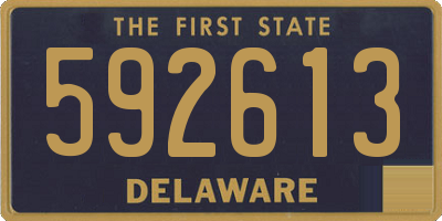 DE license plate 592613