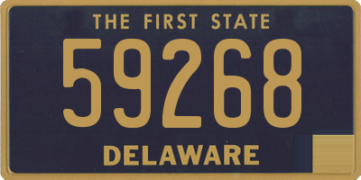 DE license plate 59268