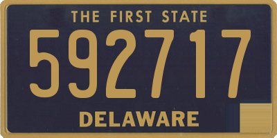 DE license plate 592717
