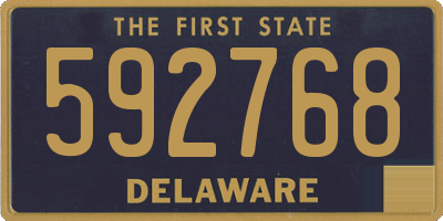 DE license plate 592768