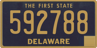 DE license plate 592788