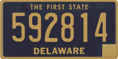 DE license plate 592814