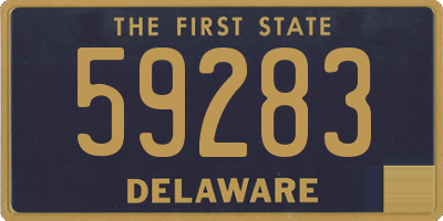 DE license plate 59283