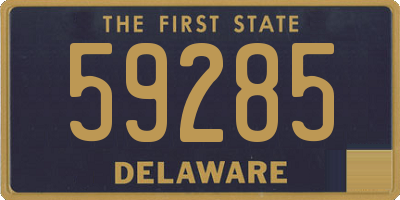 DE license plate 59285