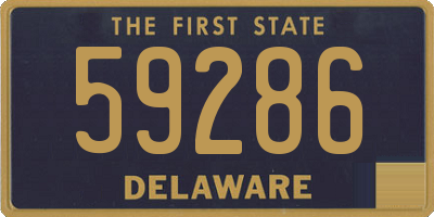 DE license plate 59286