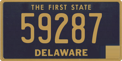 DE license plate 59287