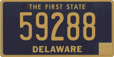 DE license plate 59288