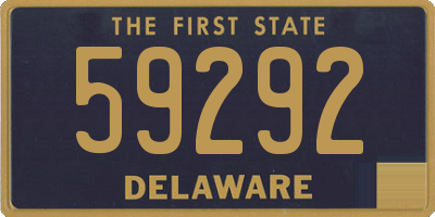 DE license plate 59292