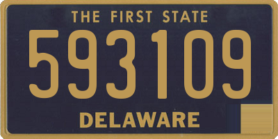 DE license plate 593109
