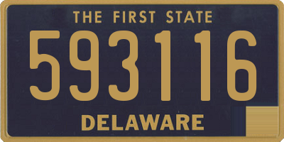 DE license plate 593116
