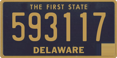 DE license plate 593117