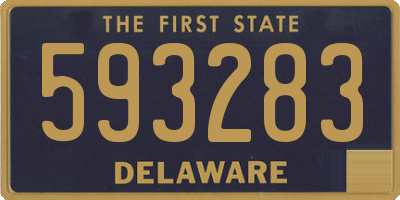 DE license plate 593283