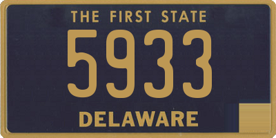 DE license plate 5933