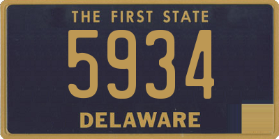 DE license plate 5934