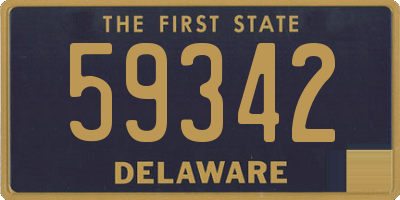 DE license plate 59342