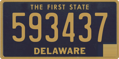 DE license plate 593437