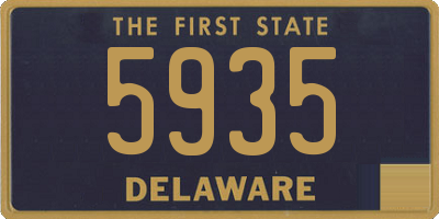 DE license plate 5935
