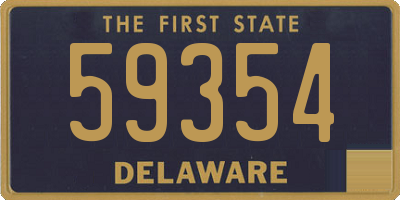 DE license plate 59354