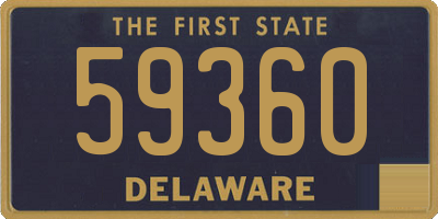 DE license plate 59360