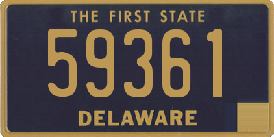 DE license plate 59361