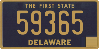 DE license plate 59365