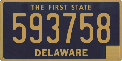 DE license plate 593758