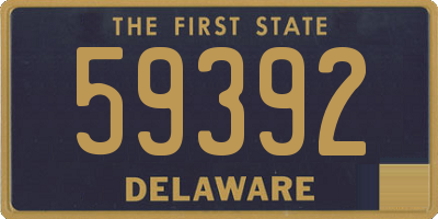 DE license plate 59392