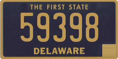DE license plate 59398