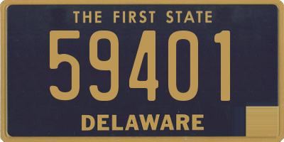 DE license plate 59401