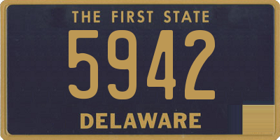 DE license plate 5942