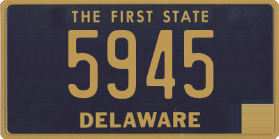 DE license plate 5945