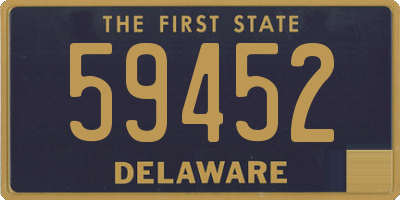 DE license plate 59452