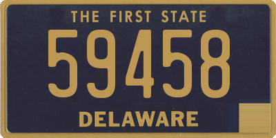 DE license plate 59458