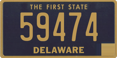 DE license plate 59474