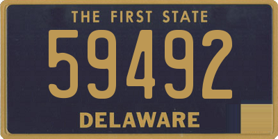 DE license plate 59492