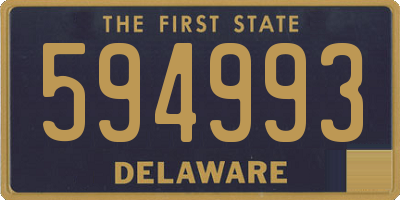 DE license plate 594993