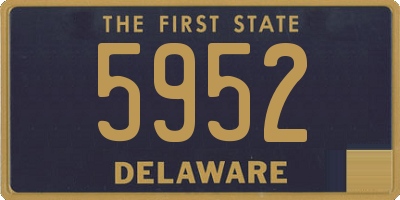 DE license plate 5952