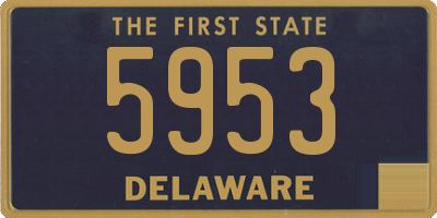 DE license plate 5953