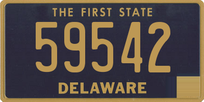 DE license plate 59542