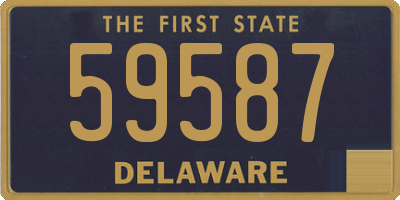 DE license plate 59587