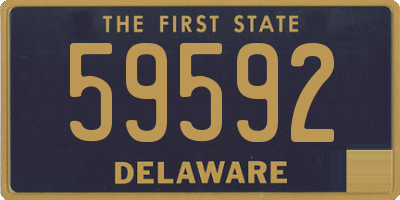 DE license plate 59592