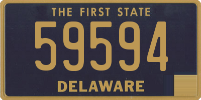 DE license plate 59594