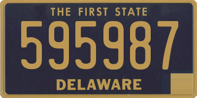 DE license plate 595987