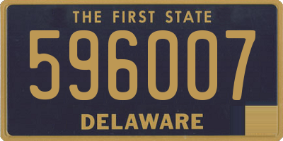 DE license plate 596007